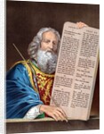 Moses with the Ten Commandments by Anonymous