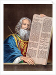 Moses with the Ten Commandments by Anonymous