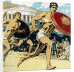 Relay race at ancient Olympic Games by Anonymous