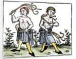 Flagellants whipping themselves by Anonymous
