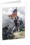 Planting the Union flag on a bastion at the Siege of Vicksburg by Anonymous