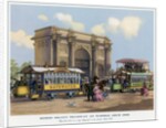 Horse Drawn Tramway at Marble Arch, 1860 by Anonymous