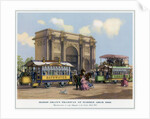 Horse Drawn Tramway at Marble Arch, 1860 by Anonymous