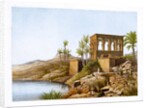 Egyptian temple by the Nile River by Anonymous