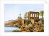 Egyptian temple by the Nile River by Anonymous