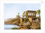 Egyptian temple by the Nile River by Anonymous