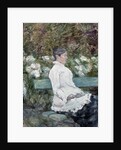 Woman Seated on a Bench in a Park by Henri de Toulouse-Lautrec
