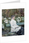 Woman Seated on a Bench in a Park by Henri de Toulouse-Lautrec
