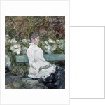 Woman Seated on a Bench in a Park by Henri de Toulouse-Lautrec