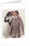 Young couple with Harvard pennant by Anonymous
