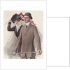 Young couple with Harvard pennant by Anonymous