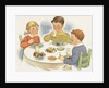 Children eating meal by Anonymous