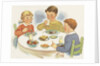 Children eating meal by Anonymous