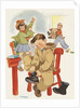 Children putting on winter clothes for outdoor play by Anonymous