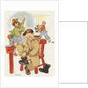 Children putting on winter clothes for outdoor play by Anonymous