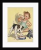 Baby with dog and kitten by Anonymous