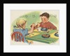 Children eating breakfast by Anonymous