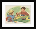Children eating breakfast by Anonymous
