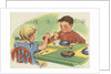 Children eating breakfast by Anonymous