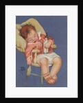 Baby sleeping in highchair by Anonymous