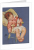 Baby sleeping in highchair by Anonymous