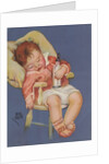 Baby sleeping in highchair by Anonymous