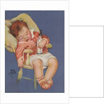 Baby sleeping in highchair by Anonymous