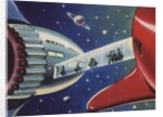 Rockets with walkway by Anonymous