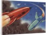Rockets in flight by Anonymous