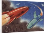 Rockets in flight by Anonymous