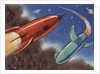 Rockets in flight by Anonymous