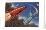 Rockets in flight by Anonymous