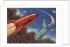 Rockets in flight by Anonymous
