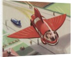 Rocket with space wings by Anonymous