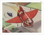 Rocket with space wings by Anonymous