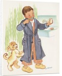 Boy brushing teeth by Anonymous