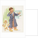 Boy brushing teeth by Anonymous