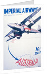 Imperial Airways to Australia poster by Anonymous