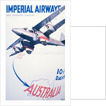Imperial Airways to Australia poster by Anonymous