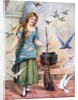 Cindarella with doves by Anonymous