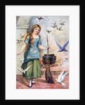 Cindarella with doves by Anonymous