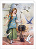 Cindarella with doves by Anonymous