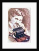 Nikola Tesla with machine by Anonymous