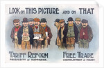 Anti free trade postcard by Anonymous