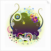 Zebra and flowers background by Anonymous
