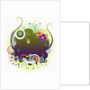 Zebra and flowers background by Anonymous