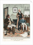 Man practicing phrenology on boy by Anonymous