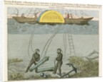 Divers salvaging guns from seabed by Anonymous