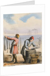 Men curing cod by Anonymous
