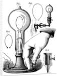 Edison's carbon filament lamp by Anonymous